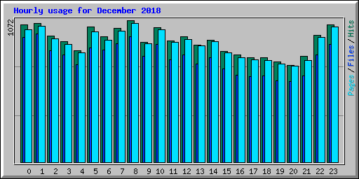 Hourly usage for December 2018