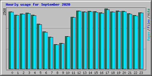 Hourly usage for September 2020