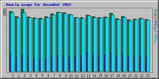 Hourly usage for December 2022