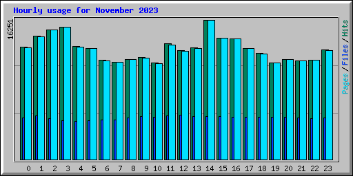 Hourly usage for November 2023